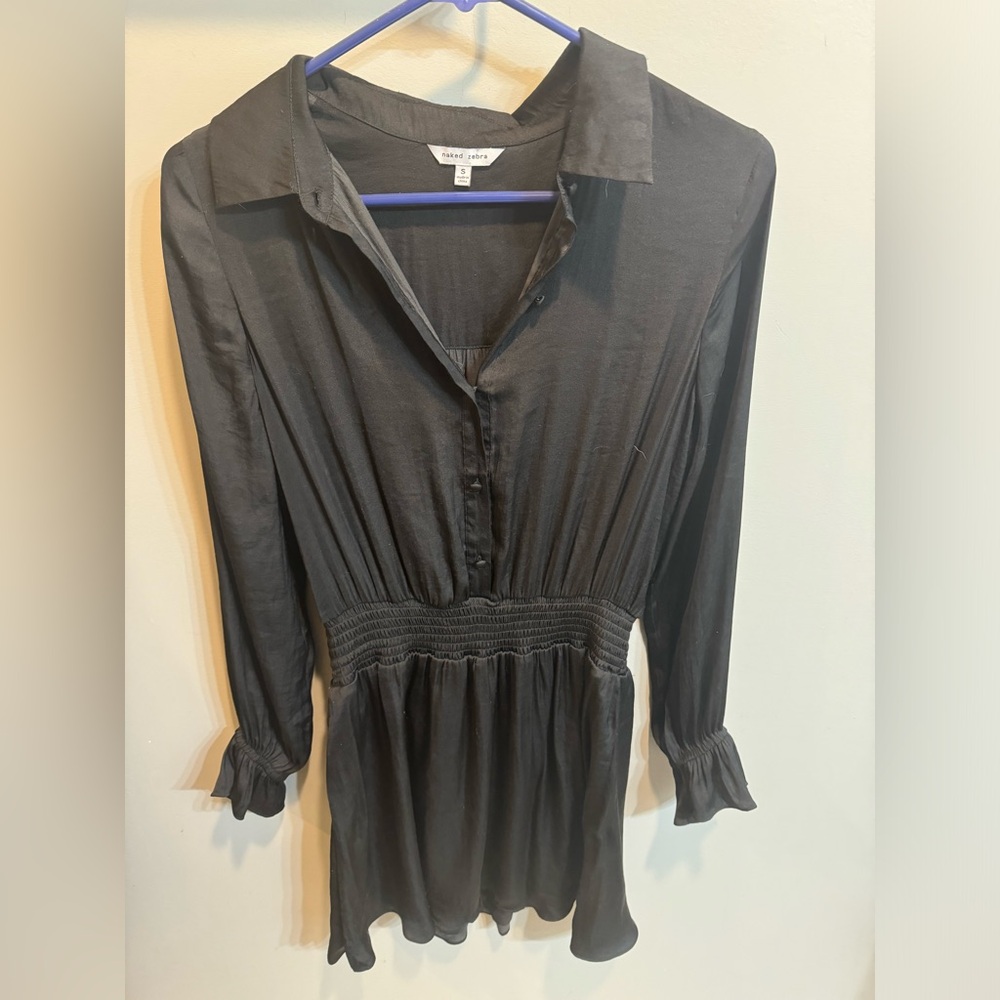 Naked Zebra Button Up Dress